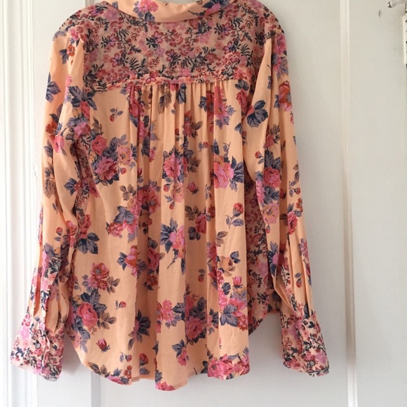 Free People Hold On To Me Long-Sleeve Blouse Boho Cottagecore - Picture 5 of 12